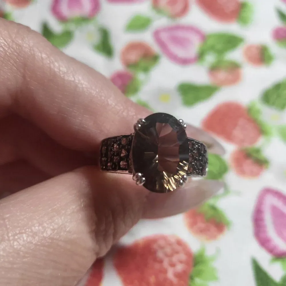 Brazilian Smoky Quartz Sterling Silver Ring